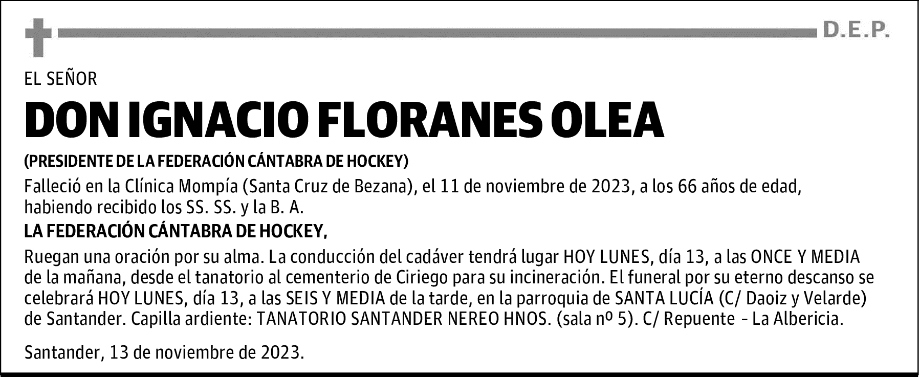 DON IGNACIO FLORANES OLEA