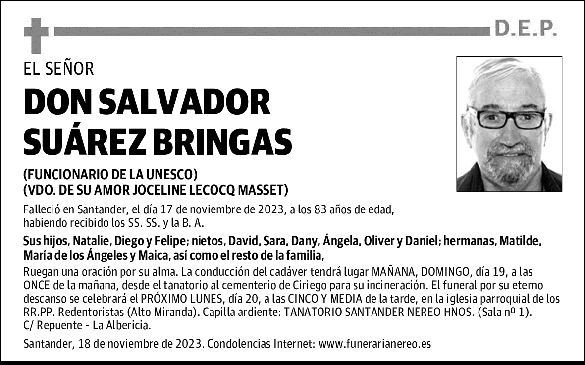 DON SALVADOR SUÁREZ BRINGAS