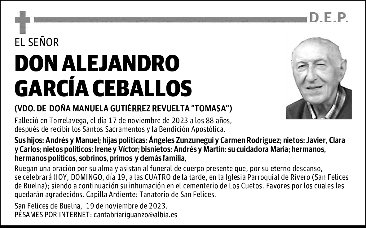 DON ALEJANDRO GARCÍA CEBALLOS