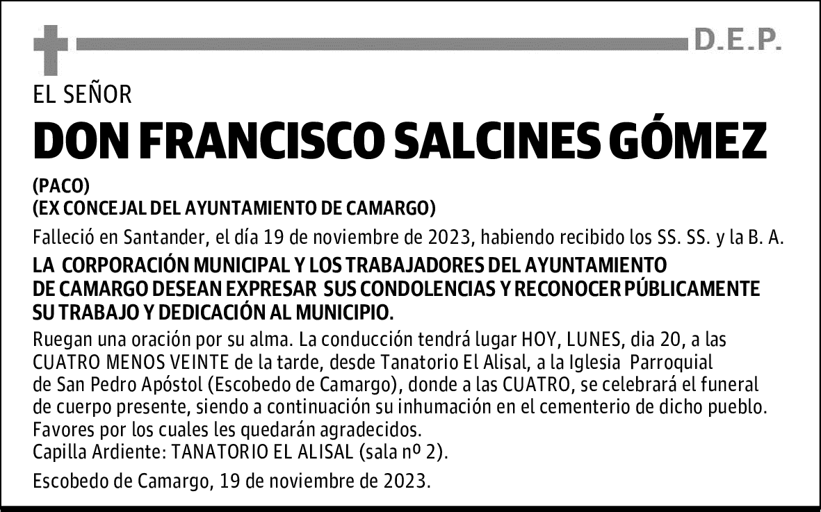 DON FRANCISCO SALCINES GÓMEZ