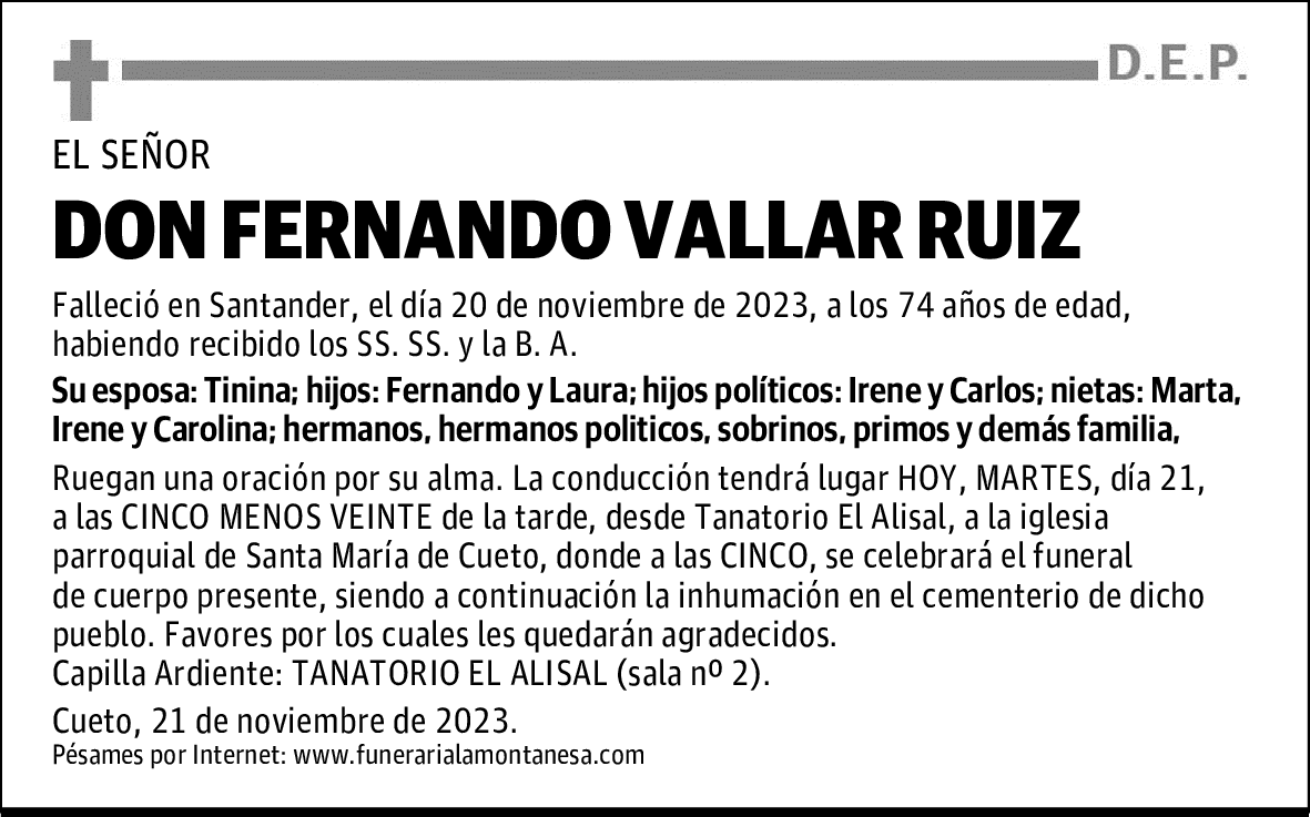 DON FERNANDO VALLAR RUIZ