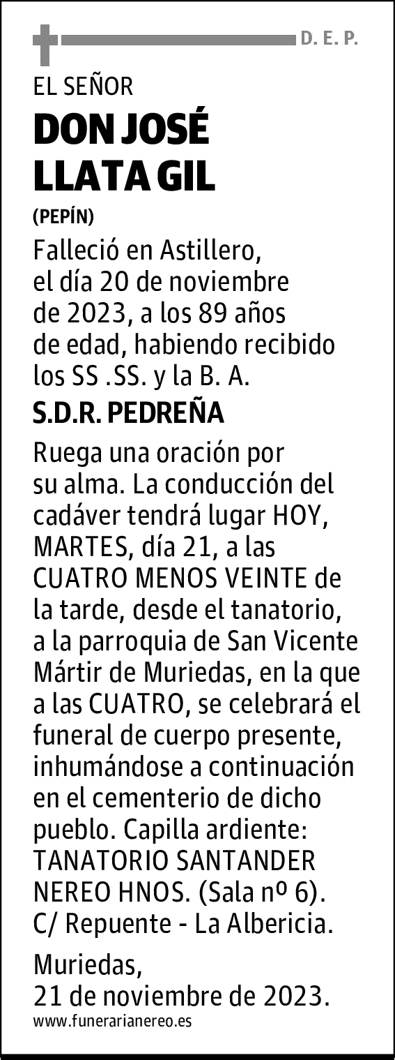 DON JOSÉ LLATA GIL
