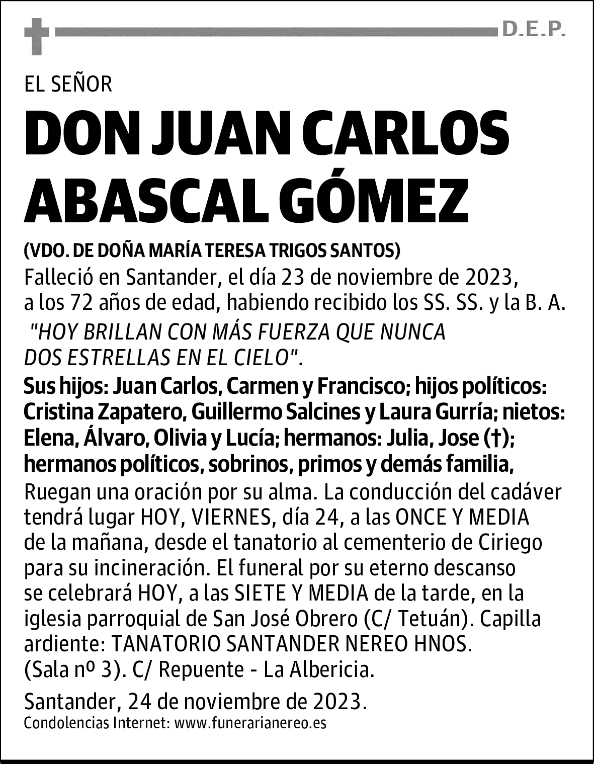 DON JUAN CARLOS ABASCAL GÓMEZ