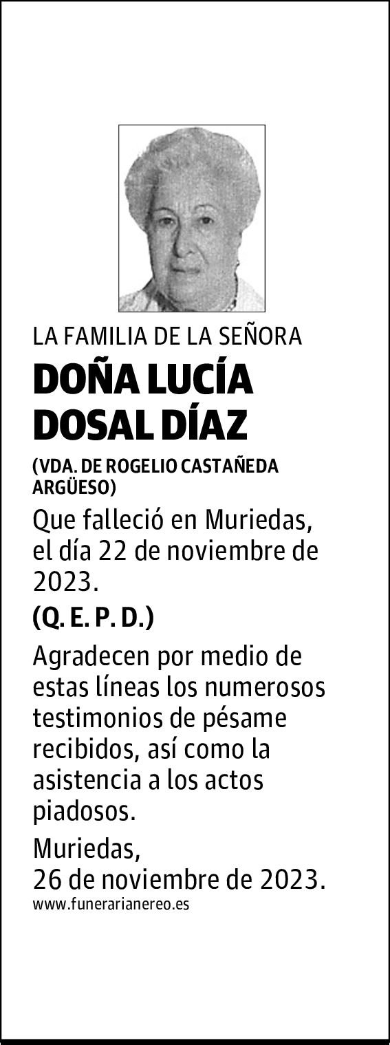 DOÑA LUCIA DOSAL DIAZ