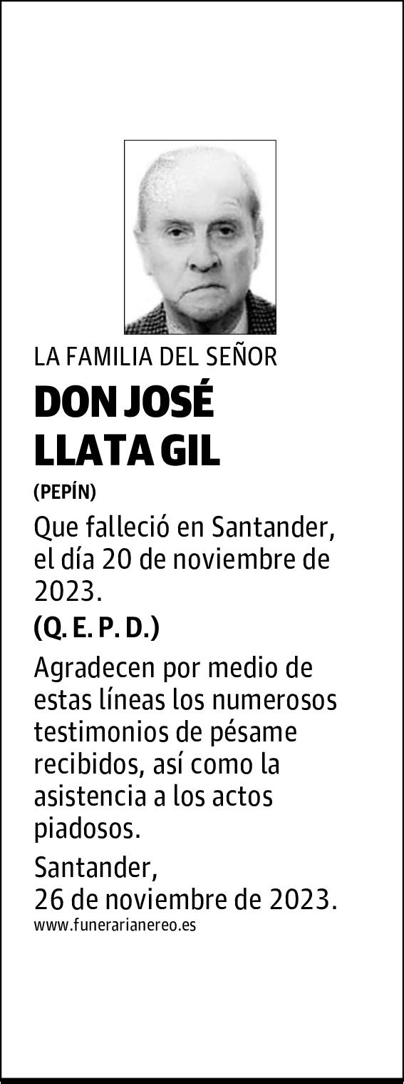 DON JOSÉ LLATA GIL