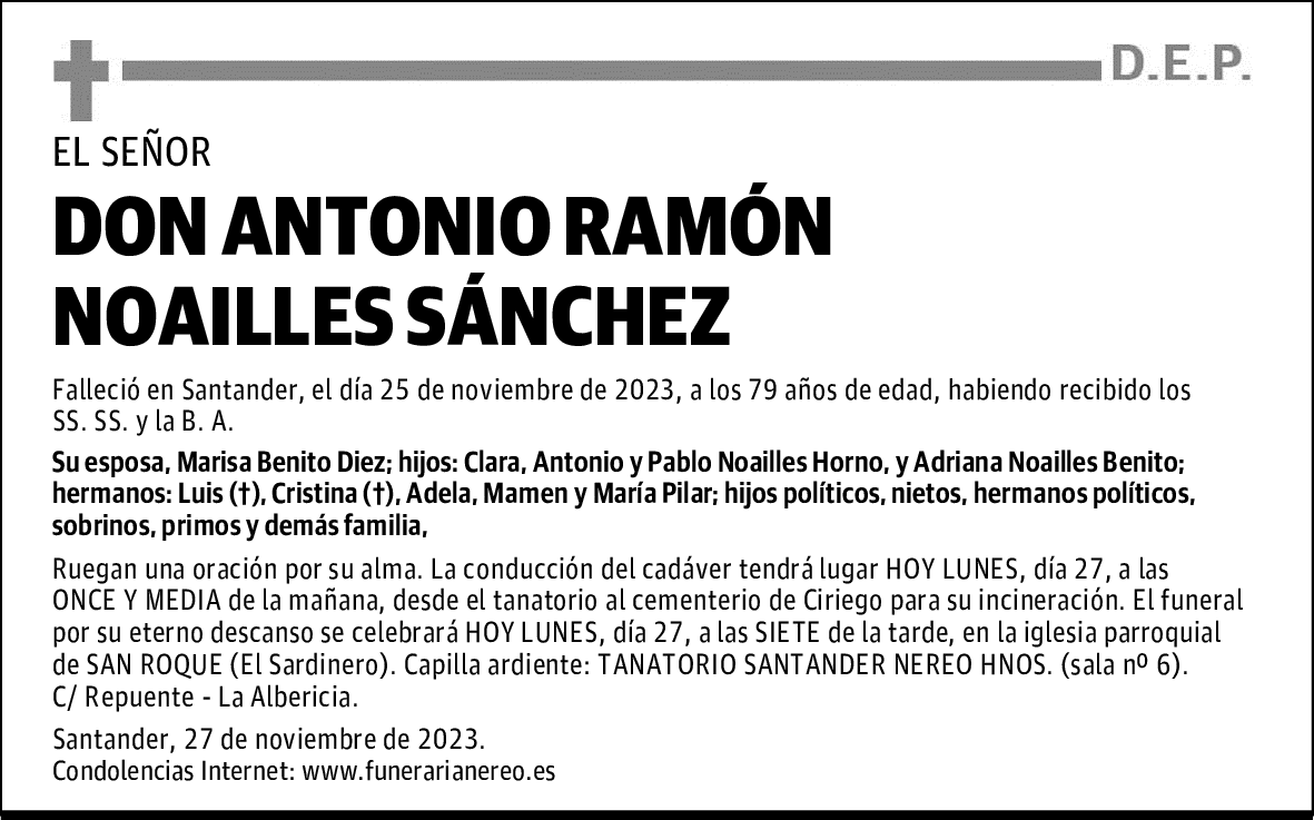 DON ANTONIO RAMÓN NOAILLES SÁNCHEZ