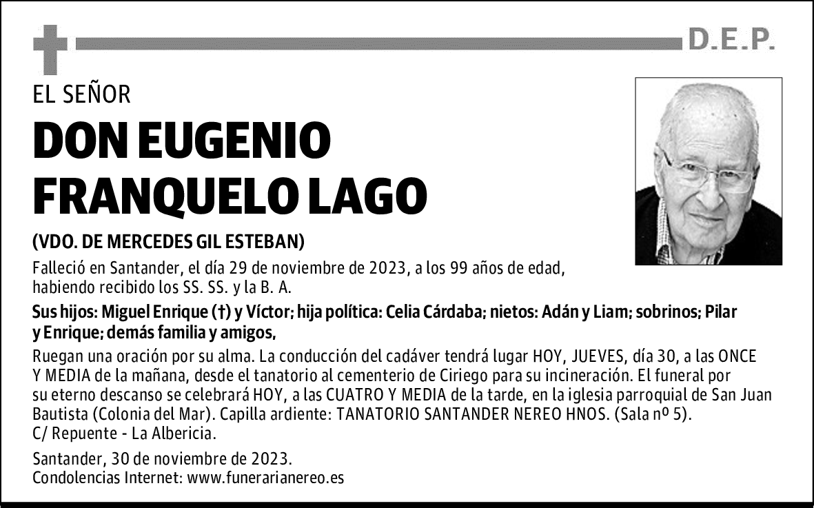 DON EUGENIO FRANQUELO LAGO