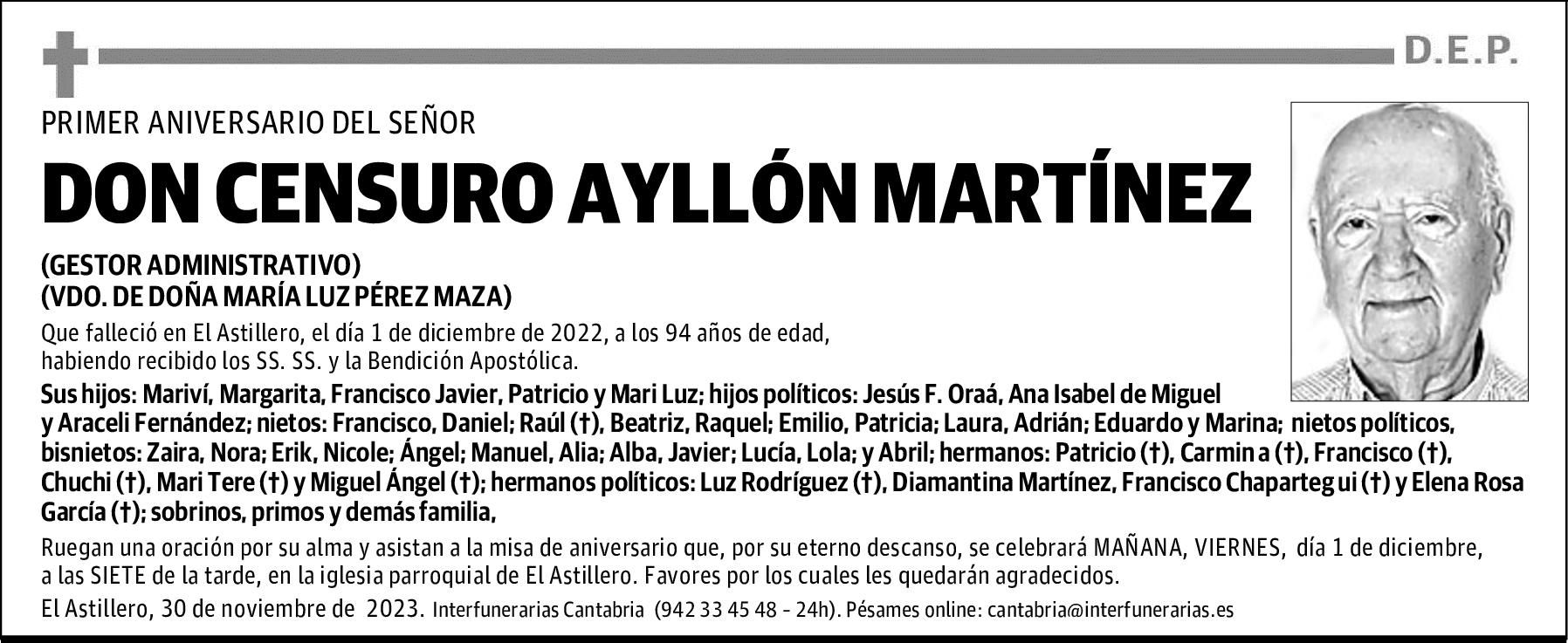 DON CENSURO AYLLÓN MARTÍNEZ