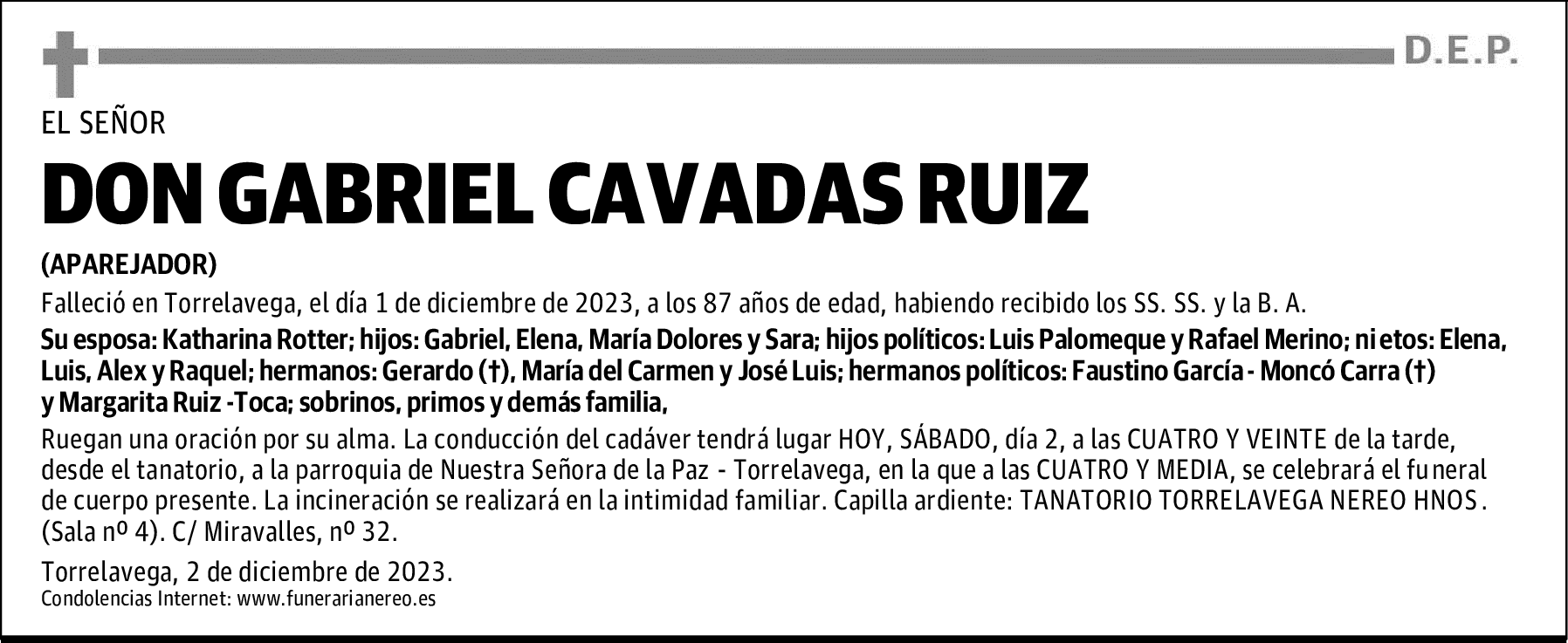 DON GABRIEL CAVADAS RUIZ
