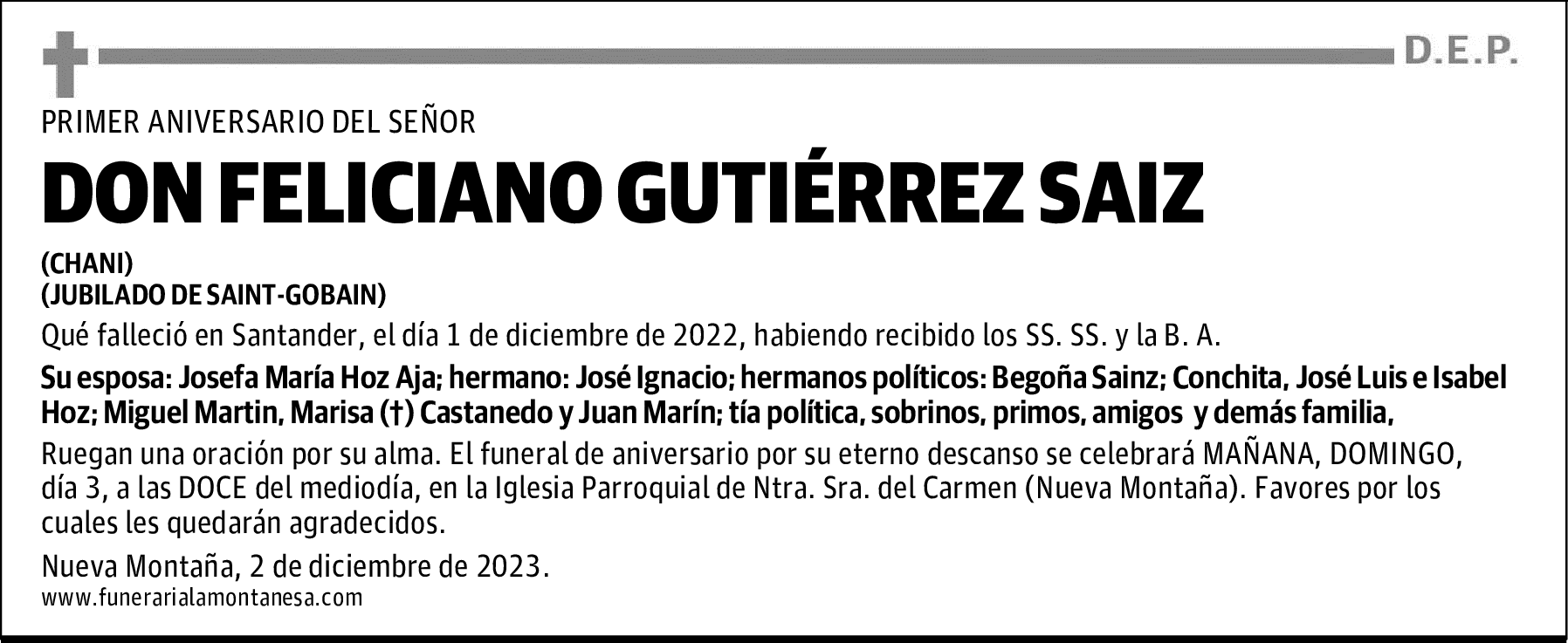 DON FELICIANO GUTIÉRREZ SAIZ