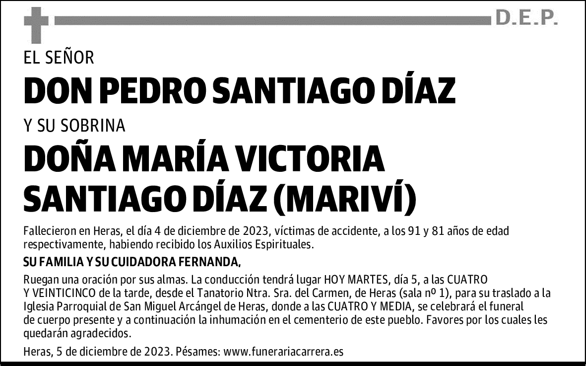 DON PEDRO SANTIAGO DÍAZ