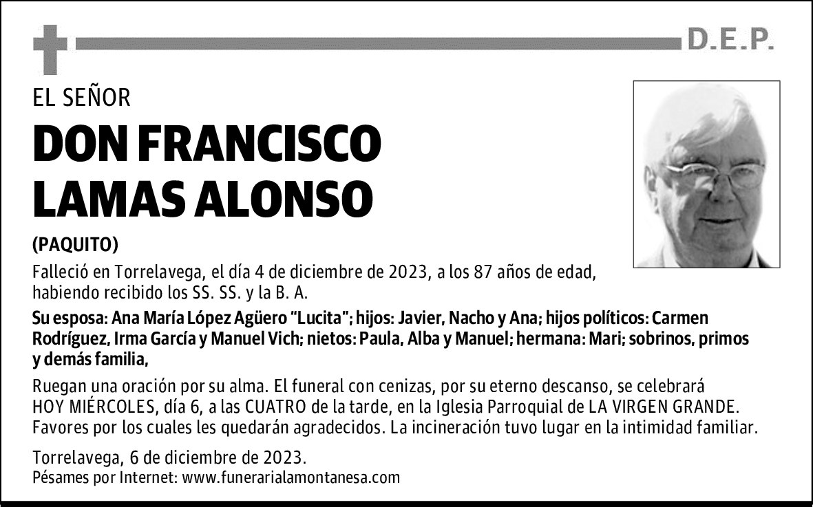 DON FRANCISCO LAMAS ALONSO