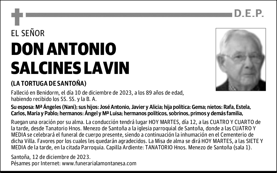 DON ANTONIO SALCINES LAVIN