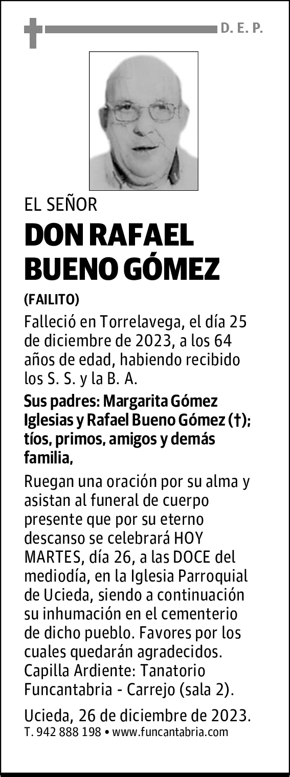DON RAFAEL BUENO GÓMEZ