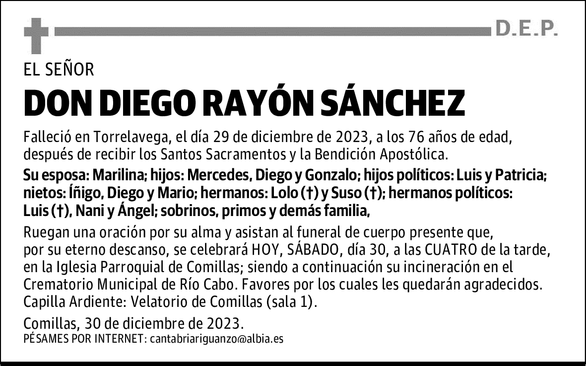 DON DIEGO RAYÓN SÁNCHEZ