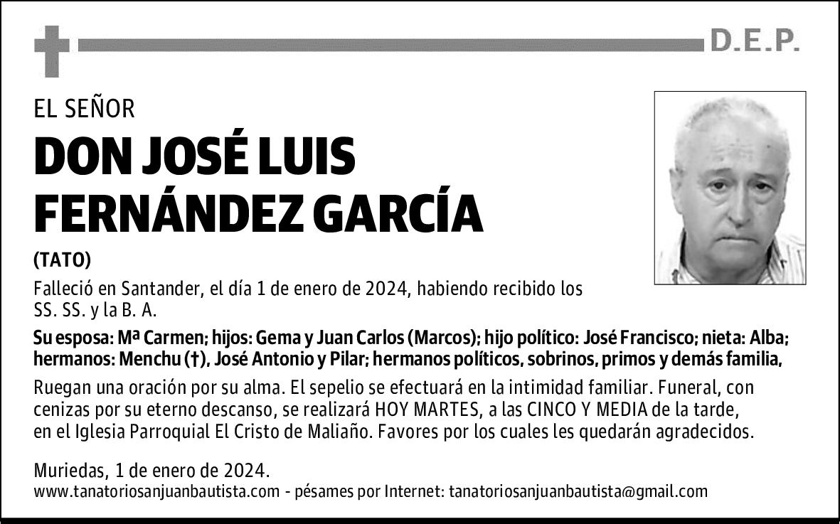 DON JOSÉ LUIS FERNÁNDEZ GARCÍA