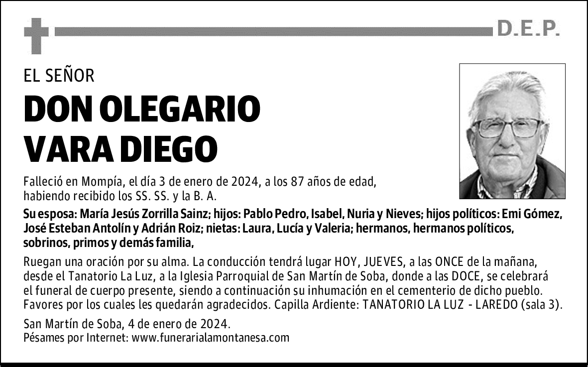 DON OLEGARIO VARA DIEGO