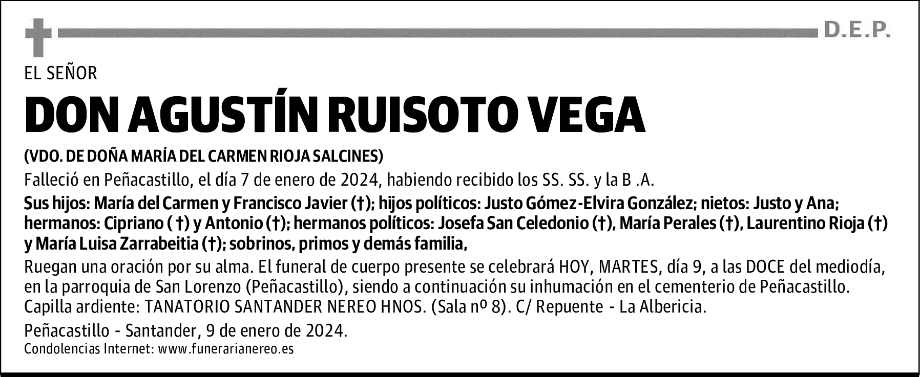 DON AGUSTÍN RUISOTO VEGA