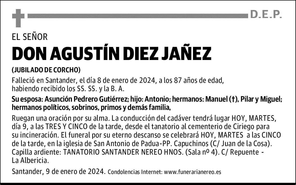 DON AGUSTÍN DIEZ JAÑEZ