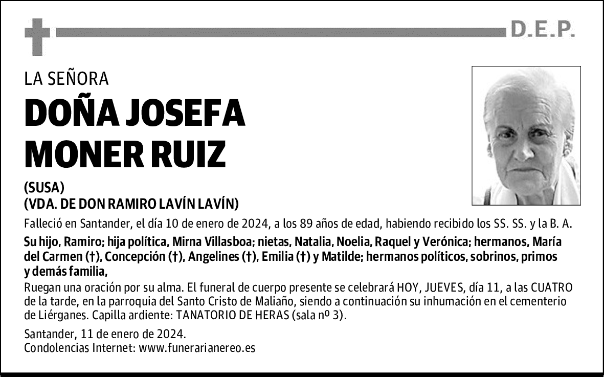 DOÑA JOSEFA MONER RUIZ