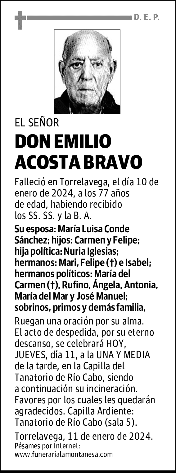 DON EMILIO ACOSTA BRAVO