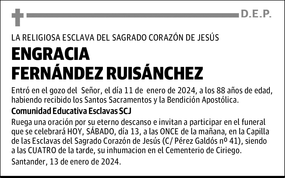 ENGRACIA FERNÁNDEZ RUISÁNCHEZ
