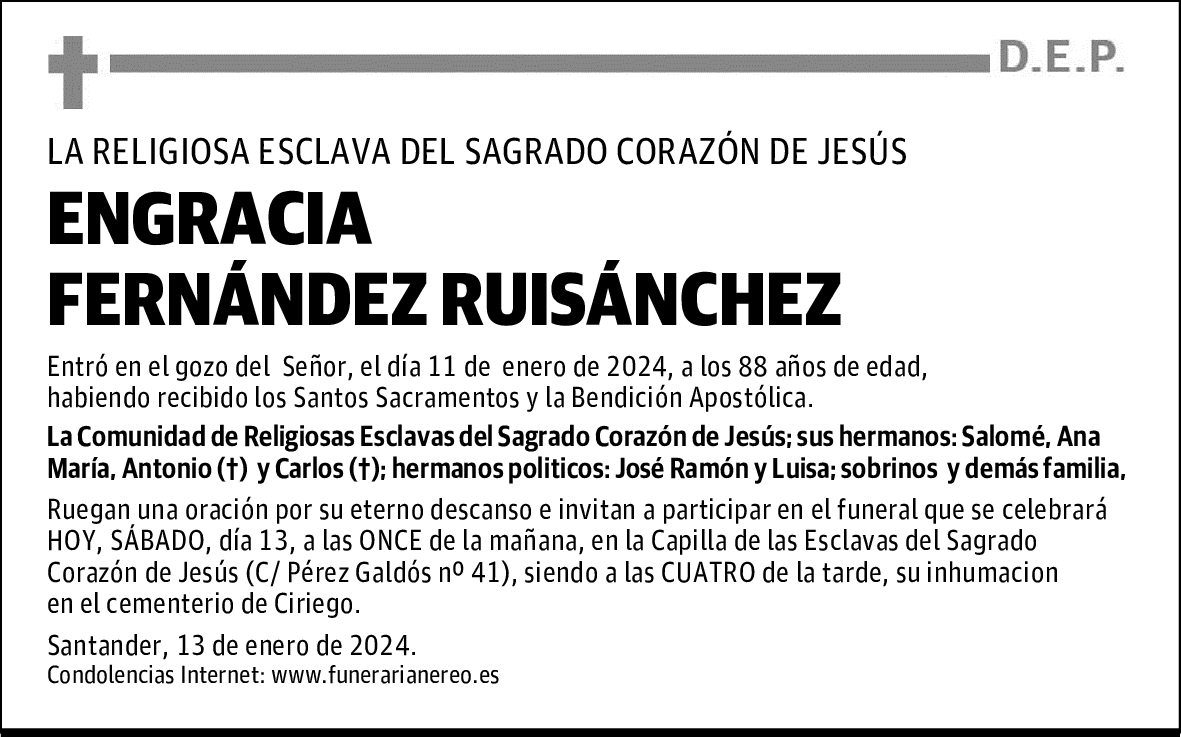 ENGRACIA FERNÁNDEZ RUISÁNCHEZ