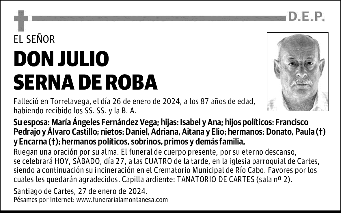 DON JULIO SERNA DE ROBA