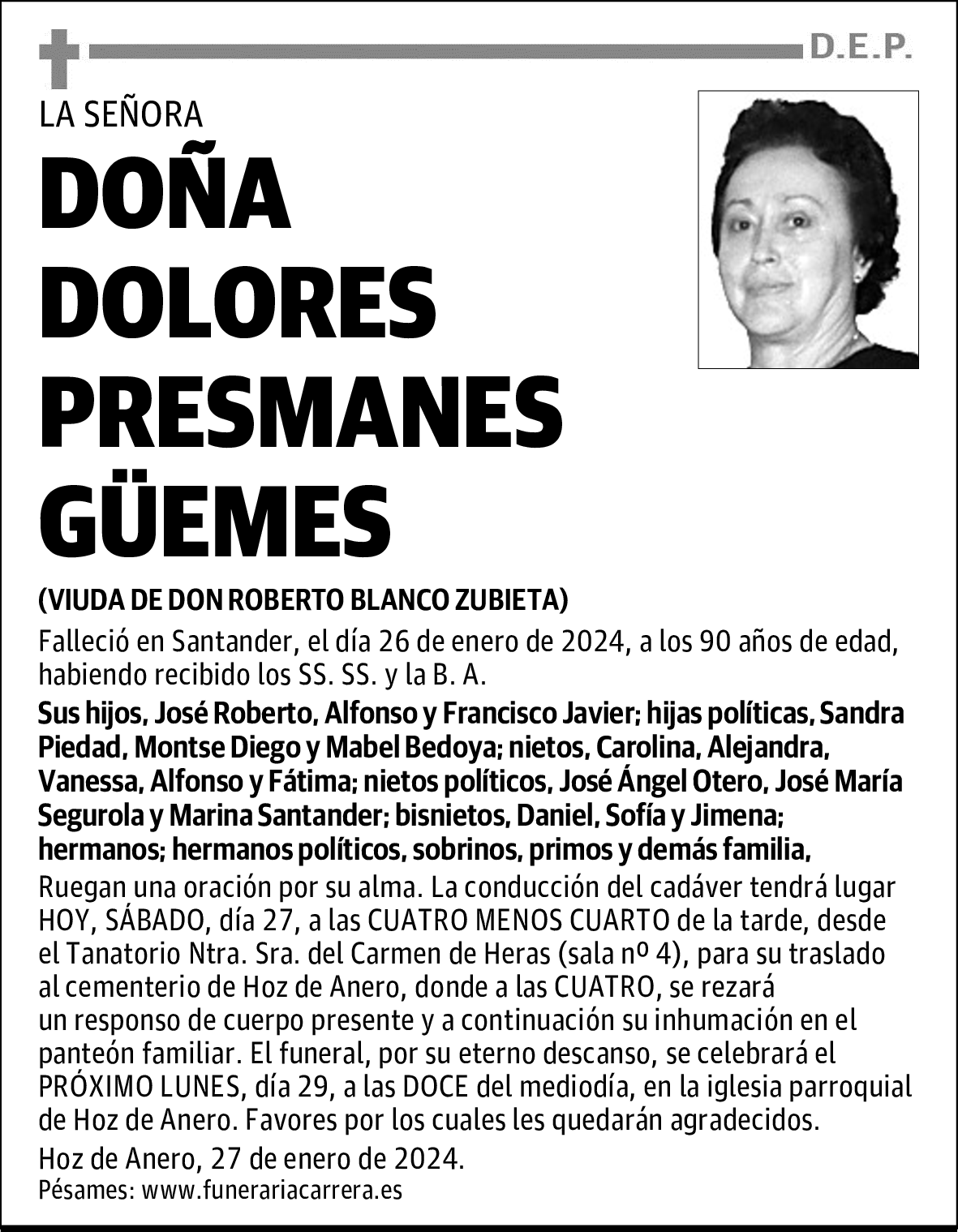 DOÑA DOLORES PRESMANES GÜEMES