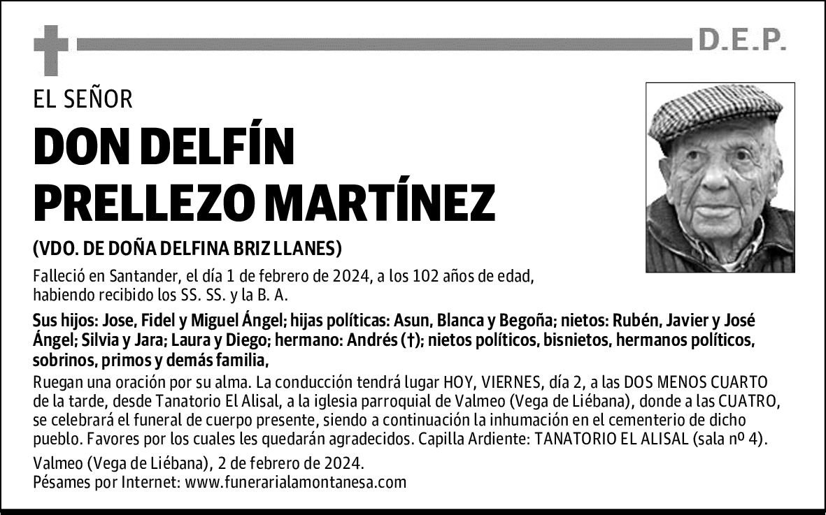 DON DELFÍN PRELLEZO MARTÍNEZ