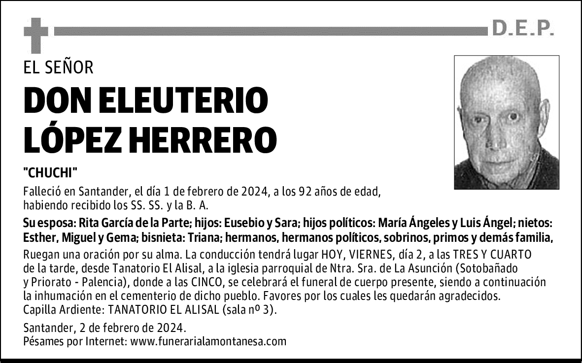 DON ELEUTERIO LÓPEZ HERRERO