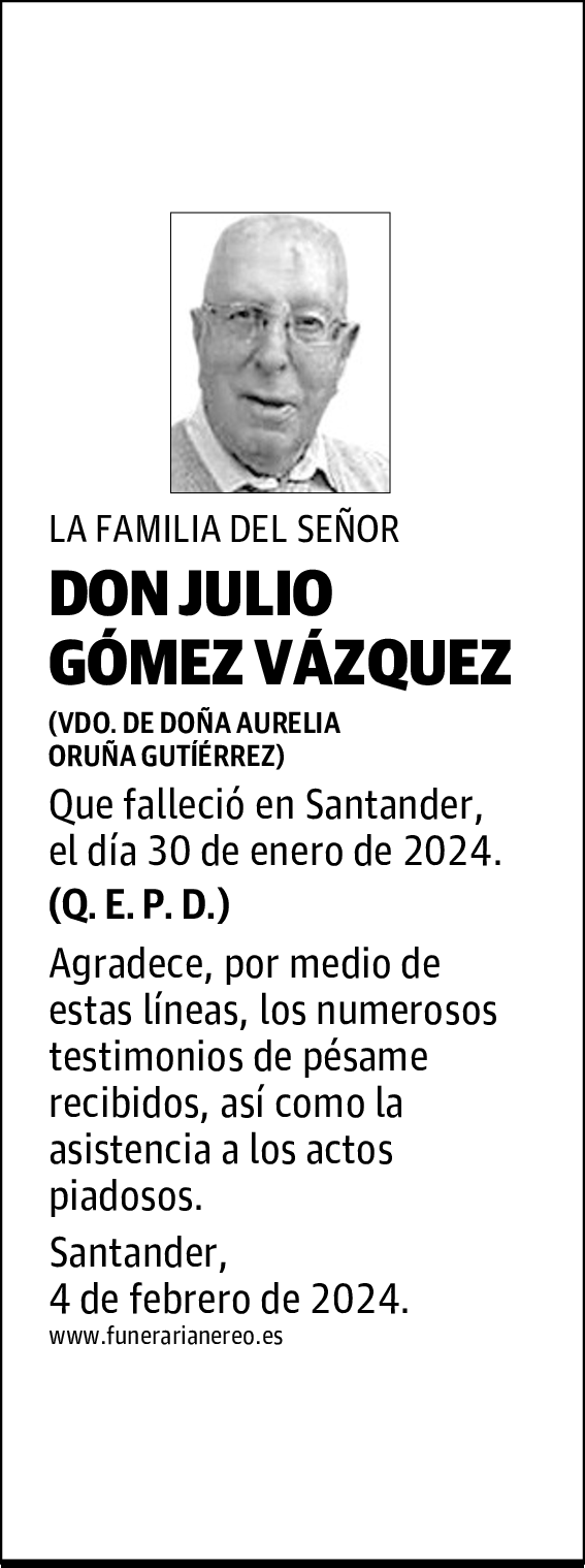 DON JULIO GÓMEZ VÁZQUEZ