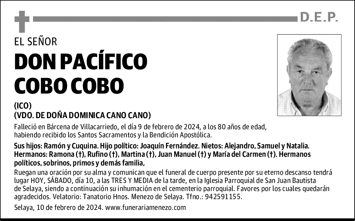 DON PACÍFICO COBO COBO