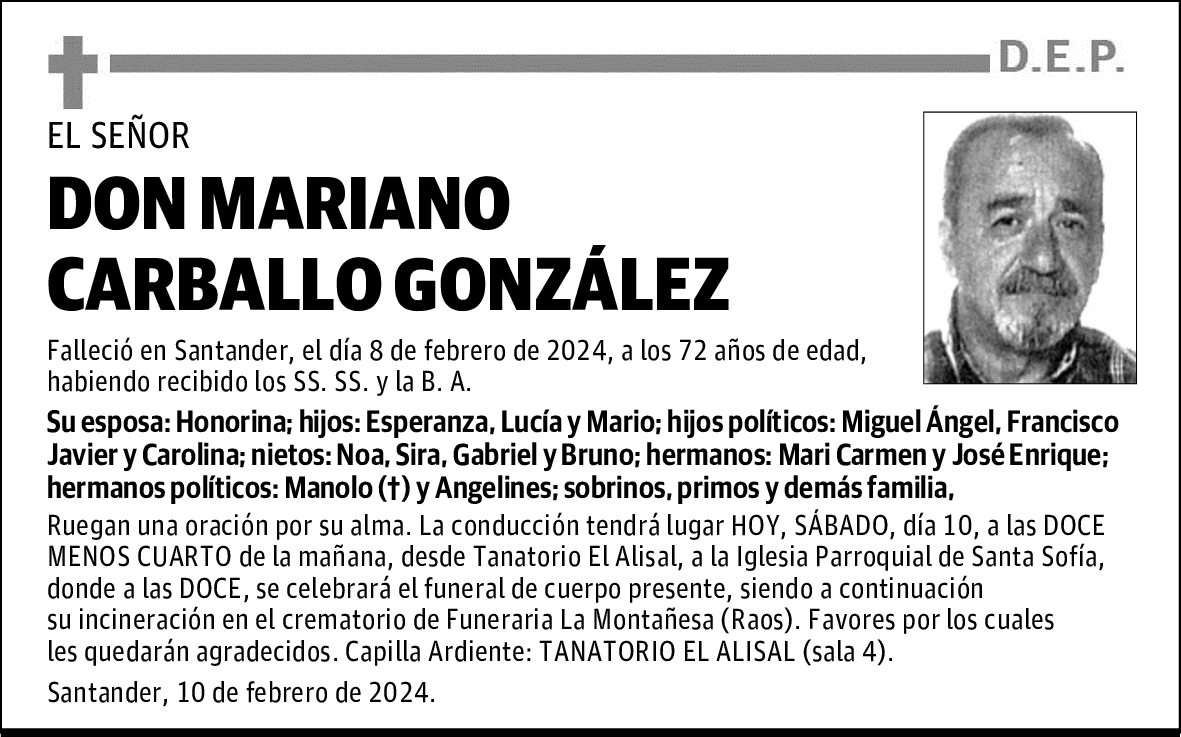 DON MARIANO CARBALLO GONZÁLEZ