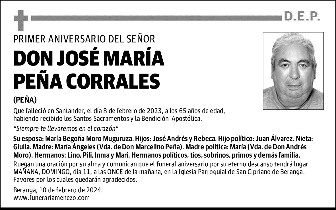 DON JOSÉ MARÍA PEÑA CORRALES