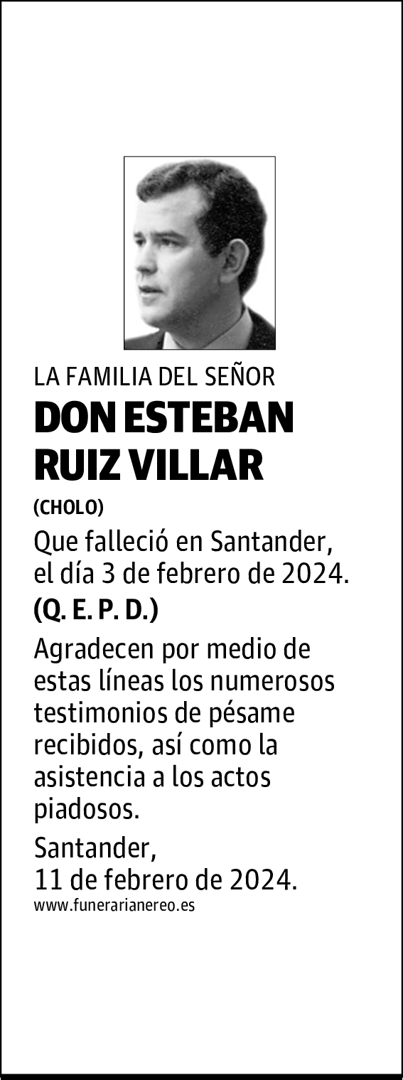DON ESTEBAN RUIZ VILLAR