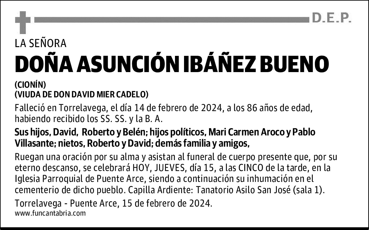 DOÑA ASUNCIÓN IBÁÑEZ BUENO
