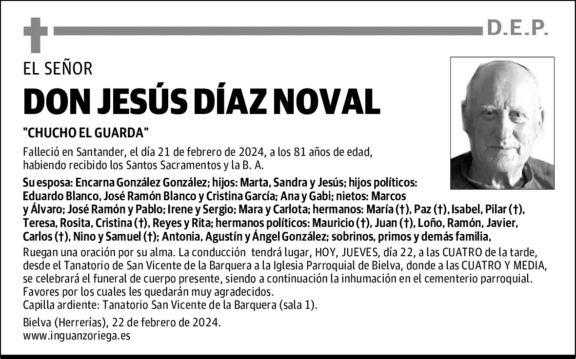 DON JESÚS DÍAZ NOVAL