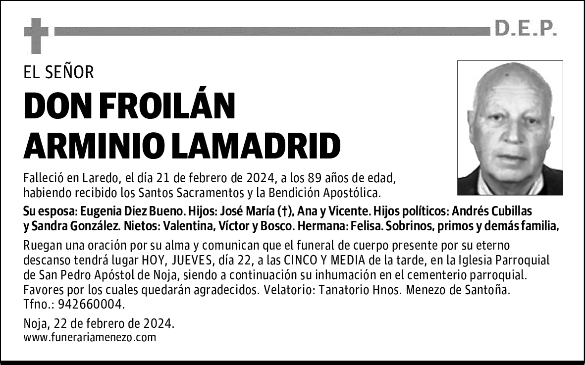 DON FROILÁN ARMINIO LAMADRID