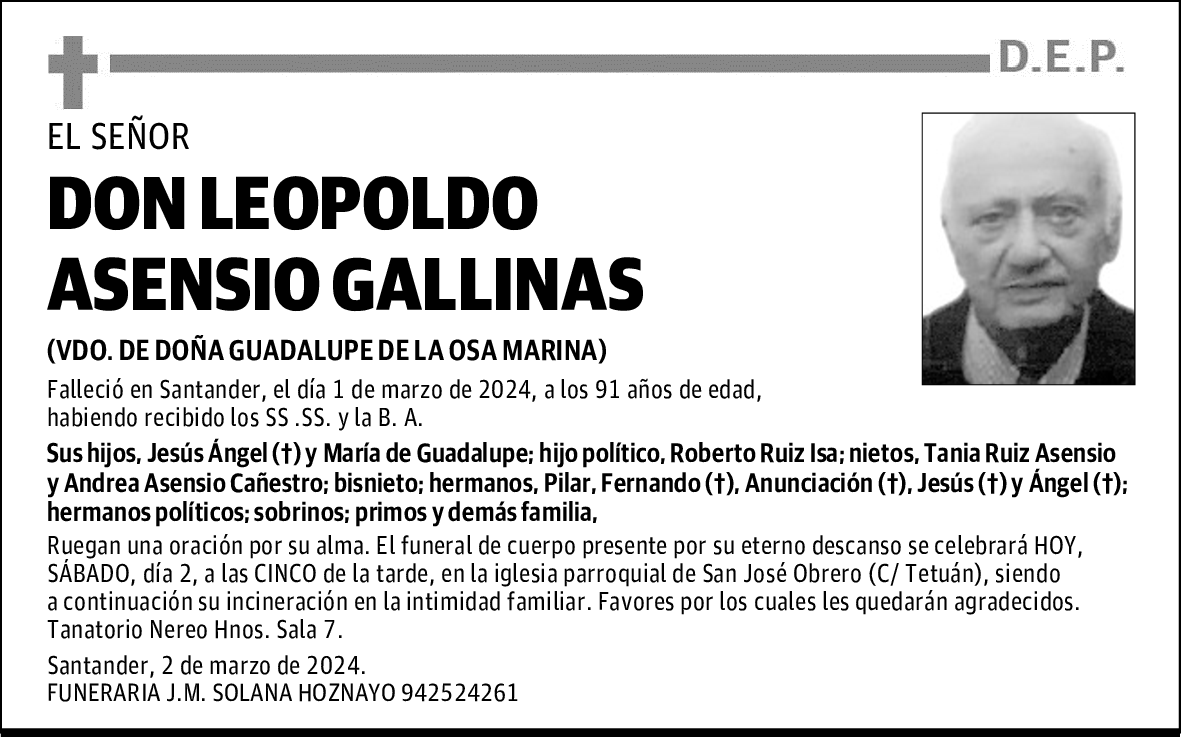 DON LEOPOLDO ASENSIO GALLINAS