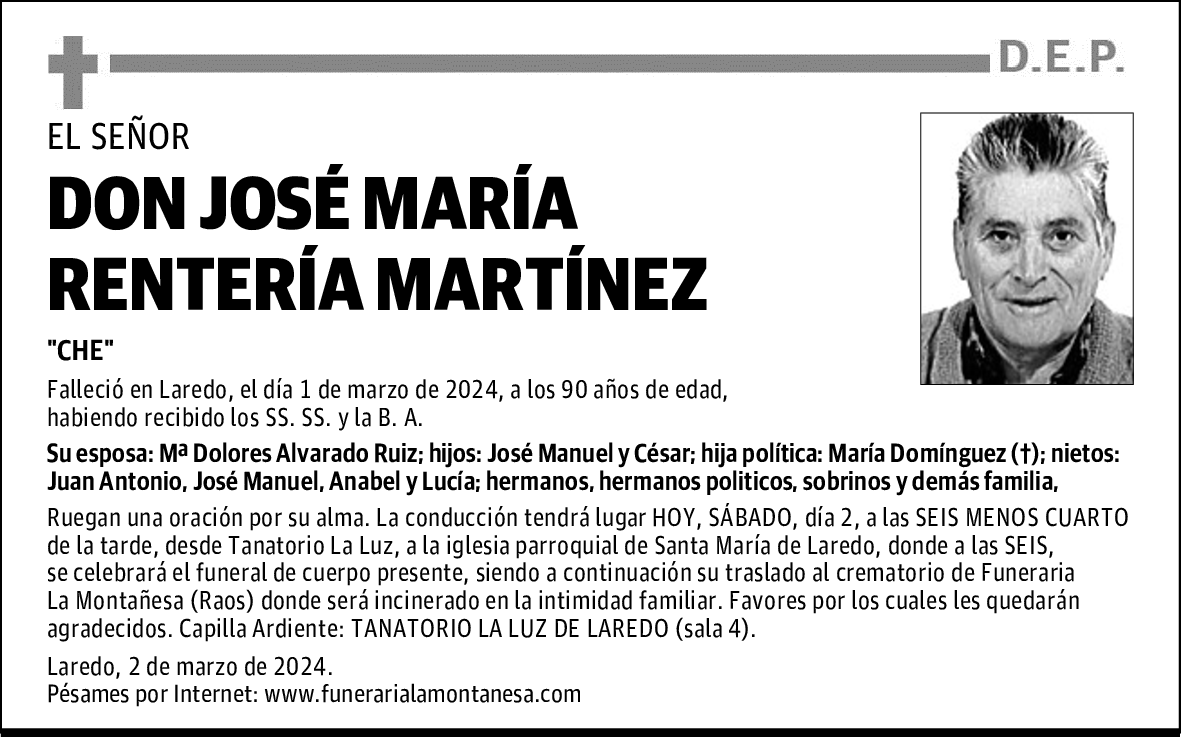 DON JOSÉ MARÍA RENTERÍA MARTÍNEZ