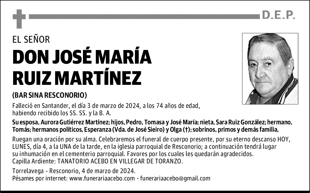 DON JOSÉ MARÍA RUIZ MARTÍNEZ
