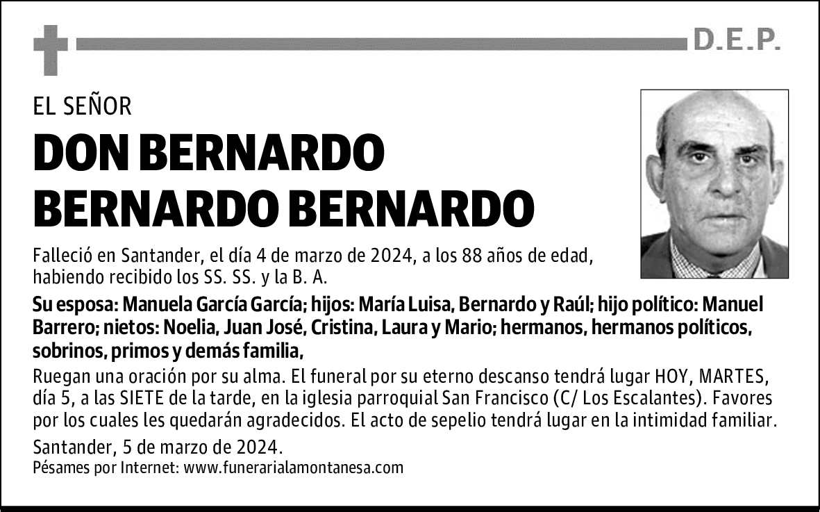 DON BERNARDO BERNARDO BERNARDO