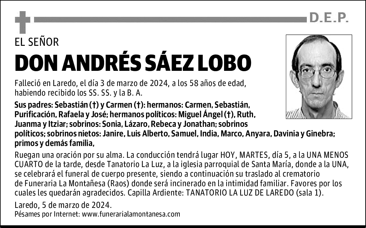 DON ANDRÉS SÁEZ LOBO