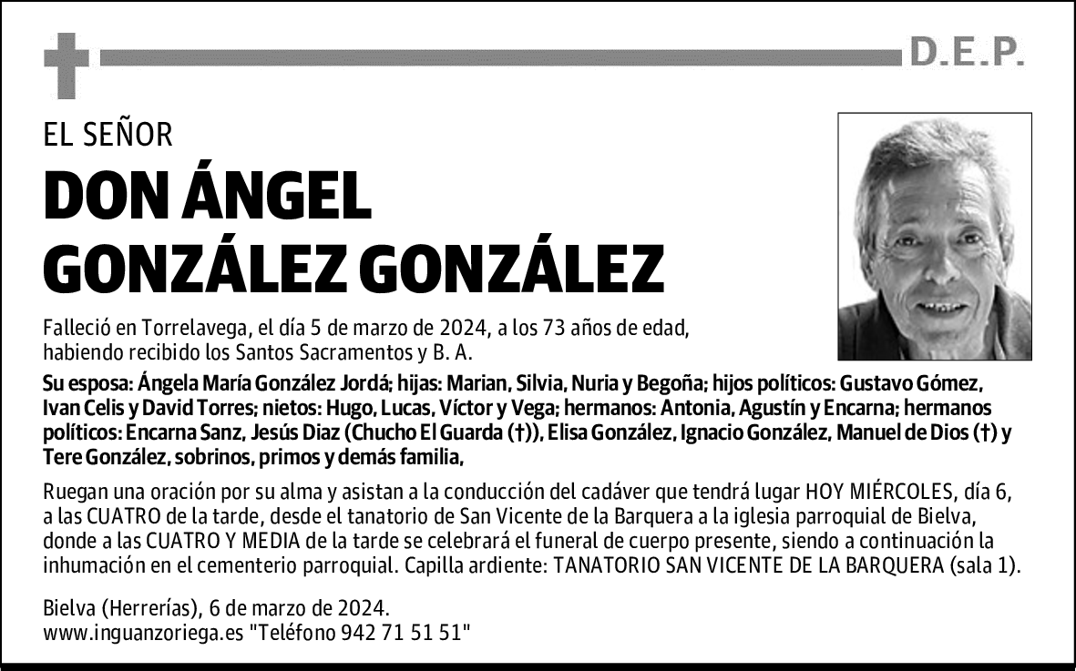 DON ÁNGEL GONZÁLEZ GONZÁLEZ