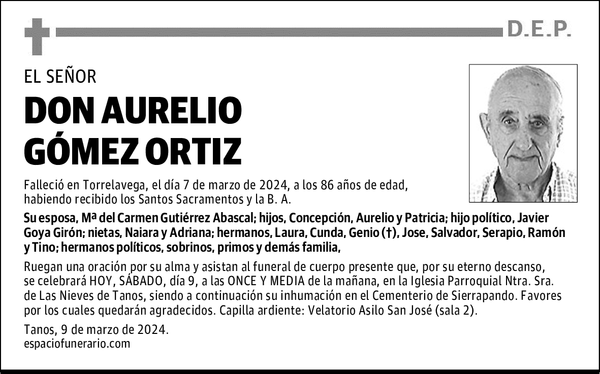 DON AURELIO GÓMEZ ORTIZ