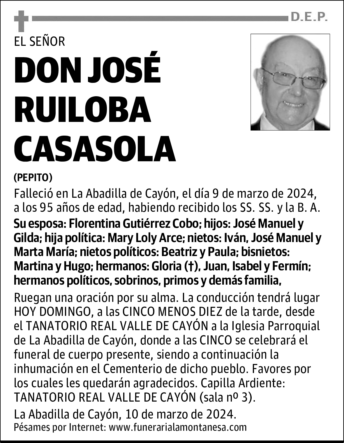 DON JOSÉ RUILOBA CASASOLA