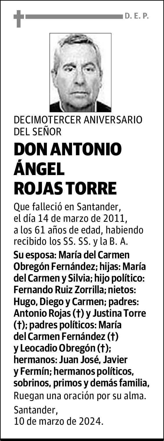 DON ANTONIO ÁNGEL ROJAS TORRE
