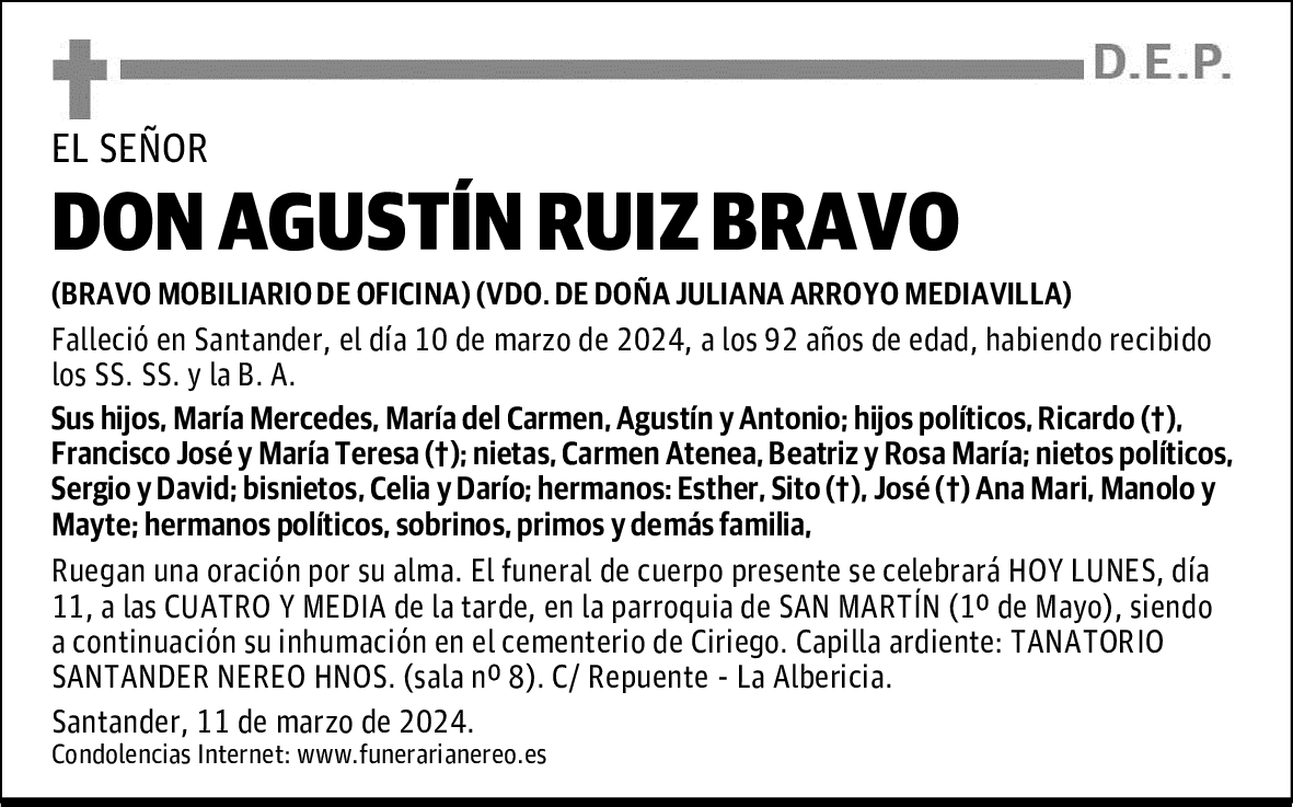 DON AGUSTÍN RUIZ BRAVO