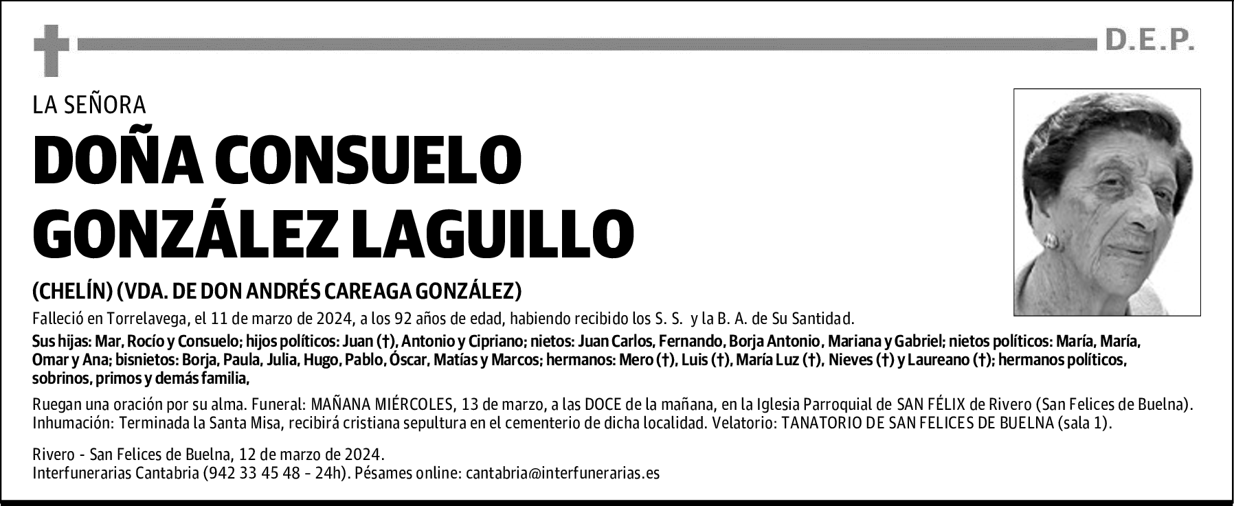 DOÑA CONSUELO GONZÁLEZ LAGUILLO